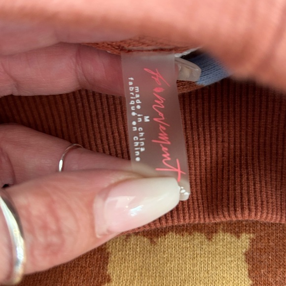 FP Movement by Free People Rust Multi-Color Checker Pullover Sweatshirt - Picture 5 of 8